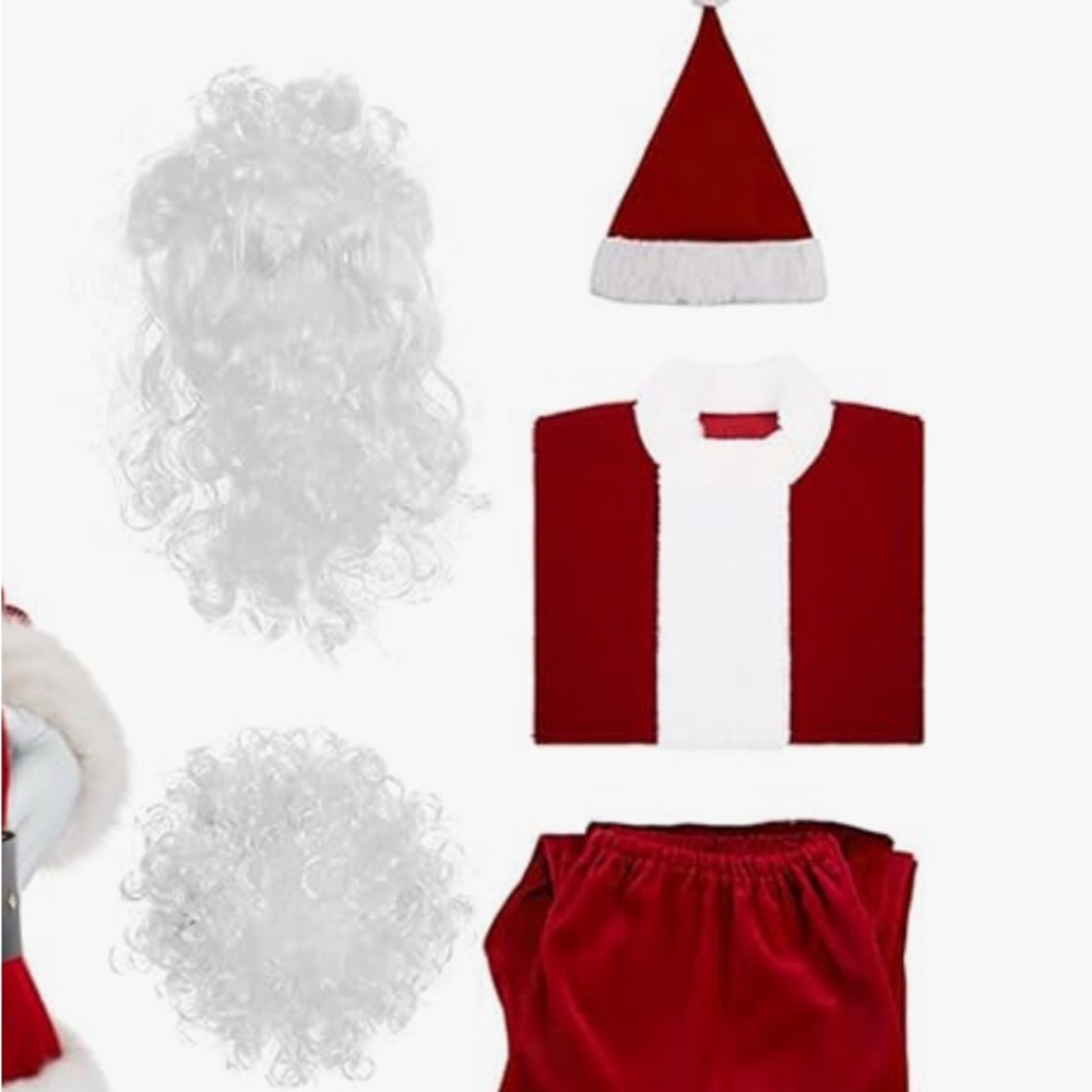 Santa / Grinch Claus Costume Set - Red and White Christmas